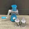 Manual Rotary Vegetable Slicer And Cheese Grater With Interchangeable Blades 8