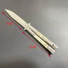 Stainless Steel Mini Butterfly Folding Knife With Unsharpened Blade And Nylon Bag 4