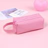 Double Layer Zipper Pencil Case Large Capacity Stationery Storage Bag 8