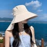 Korean Women Summer Sun Hat Large Brim Sun Protection Fisherman Cap 7