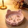 Printed Bow Jewelry Organizer Box Ring Holder For Elegant Vanity Storage 6