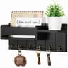 Rustic Wood Wall Mounted Key Holder With Shelf And Mail Organizer 7