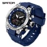 Men Digital Quartz Chronograph Watch Waterproof Luminous Double Display Sports Wristwatch 8