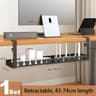 Retractable Under Desk Cable Management Tray No Drill Wire Organizer And Power Strip Holder 6