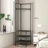 Space Saving Corner Coat Rack With Multi Layer Clothing Storage Shelf 8