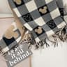Womens Winter Scarf With Printed Design And Tassels 5