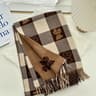 Womens Winter Scarf With Printed Design And Tassels 6