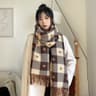 Womens Winter Scarf With Printed Design And Tassels 10