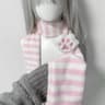 Knitted Cat Paw Scarf Cotton Winter Accessory For Women 7