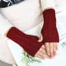 Women Fingerless Winter Gloves Soft Knit Wrist Length Hand Warmers 8