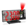 Projection Digital Alarm Clock With LED Display USB Power And Snooze 9