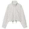 Womens Polka Dot Bomber Jacket Oversized ZipUp Streetwear Outerwear 6