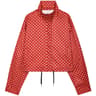 Womens Polka Dot Bomber Jacket Oversized ZipUp Streetwear Outerwear 9