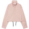 Womens Polka Dot Bomber Jacket Oversized ZipUp Streetwear Outerwear 10