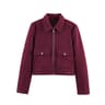 Womens Zipper Jacket With Pockets And TurnDown Collar Casual Long Sleeve Outerwear 8