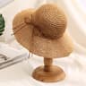 Elegant Wide Brim Beach Straw Sun Hat With Bow For Women 1