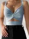 Womens Crop Top Casual Sleeveless Tank Top Soft Stretch Summer Vest 3