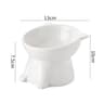 Elevated Ceramic Cat Ear Bowl With Tilted Raised Cat Feeder 1