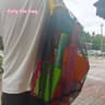 Mesh Beach Bag Drawstring Backpack Large Capacity Sandproof Beach Organizer 2