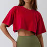 Womens Workout Crop Top Cotton Loose Fit Yoga Crop Top 6