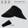 Womens Sun Visor Hat With UV Protection Wide Brim Open Top Summer Beach Cap 2