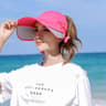 Womens Sun Visor Adjustable Wide Brim UV Protection Beach Cap 2