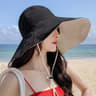 Wide Brim Sun Hat For Women Foldable UV Protection Hiking  Beach Hat 2