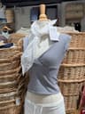 Rose Red Womens Crop Top Cotton V Neck Slim Fit Casual Summer Tee 0