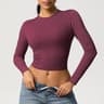 Womens Yoga Top Long Sleeve Workout Shirt Breathable Moisture Wicking Activewear 3