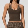 Womens Sports Bra Yoga Tank Top With Built In Support Breathable Workout Top For Gym  Fitness 3