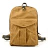 Heritage Canvas Backpack Large Capacity Vintage Travel Backpack With Leather Trim 1