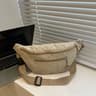 Large Capacity Corduroy Waist Bag Women Anti Theft Crossbody Purse 5