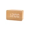 Wooden LED Alarm Clock Digital Wooden Clock Voice Control LED Desk Clock For Bedroom Office Home De 2