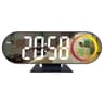 LED Mirror Digital Alarm Clock With Voice Control Temperature Display And Adjustable Brightness 2