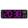 Digital Wall Clock LED Temperature Display Clock With Auto Dimmer USB Powered 7