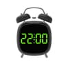Voice Control Digital Alarm Clock With Double Bell Super Loud Alarm For Heavy Sleepers LED Bedside  0