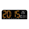 Large LED Digital Wall Clock With Temperature Display Dual Alarm Countdown Timer And Adjustable Bri 2