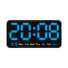 Voice Control Digital Wall Clock Large LED Clock With Temperature Display And Dual Alarm 6