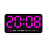 Voice Control Digital Wall Clock Large LED Clock With Temperature Display And Dual Alarm 8