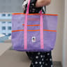 Breezy Carry Large Mesh Beach Tote Bag With Multi Pockets 1