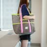 Breezy Carry Large Mesh Beach Tote Bag With Multi Pockets 5