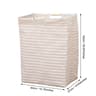 Foldable Cotton Linen Laundry Basket With Handles Multipurpose Storage Hamper 2