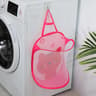 Space Saving Hanging Laundry Hamper Foldable Mesh Dirty Clothes Organizer 4