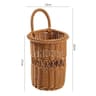 Woven Wall Mounted Storage Basket Hanging Organizer For Home And Kitchen 2