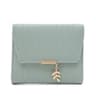 Leaf Pendant Women Short Wallet With Multi Card Folding Coin Purse 1