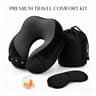 Memory Foam Neck Pillow Travel Pillow Set With Eye Mask And Earplugs 2