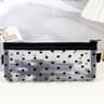 Cute Heart Print Transparent Mesh Makeup Bag Zipper Pencil Case Pouch 3