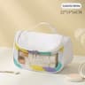 Colorful Travel Makeup Bag Waterproof PU Cosmetic Organizer With Handle 2