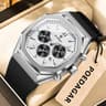 Chronograph Quartz Watch With Date Display And Silicone Strap 4