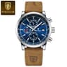 Mens Chronograph Watch With Leather Strap Luminous Date Display 1